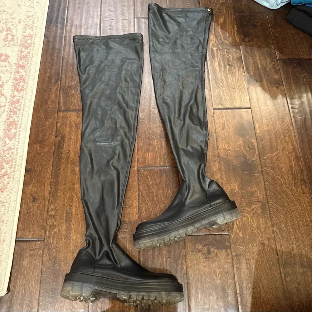 Azalea Wang Surgical-Proceed Thigh High Platform Boots size 10 Rave Club Y2K